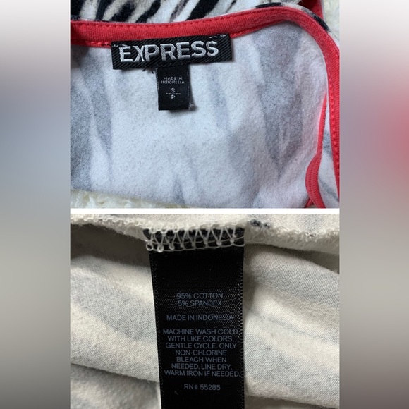 EXPRESS | Women’s Size Small | Zebra Print Fit and Flare Skater Swing Dress - Picture 8 of 8